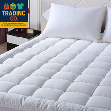Queen Size Mattress Pad Pillow Top Mattress Cover Quilted Fitted Mattress Protec