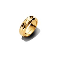 Pandora Ring Damen Breites Band Gewellt 14K Vergoldet 163886C00 Gr. 54