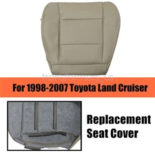 Fits 1998-2007 Toyota Land Cruiser Driver Bottom Leather Seat Cover Ivory Tan
