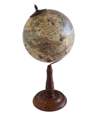 Authentic Models 6'' Terrestrial Globe 1571 Kaerius ~Wood & Brass~ GL021 ~ NEW