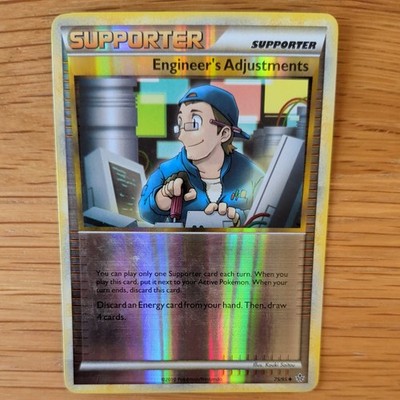 ENGINEER'S ADJUSTMENTS 75/95 POKEMON CARD (UNLEASHED SET) REVERSE HOLO 