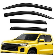 Extra Durable Window Deflectors Tape-On For Chevy Colorado 23-26 Crew Cab