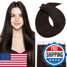 Segohair Straight Tape In Hair Extensions Human Hair Double-Sided Adhesive Remy