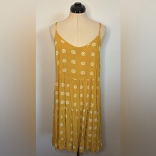 Mossimo Supply Co. (Target) Mustard Yellow Floral Boho Sun Dress, size XL
