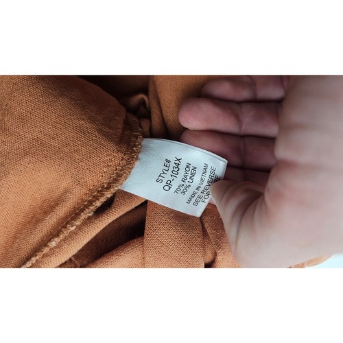 Zenana orange jumper shorts with pockets linen blend tank romper EUC 1X summer - Picture 5 of 9
