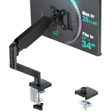 Single Monitor Mount, Gas Spring Monitor Arm for 17-34 inch Screens, Adjustab...