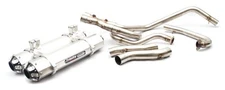 Trinity Racing Stage 5 Dual Full System Exhaust Brushed Muffler TR-4112D