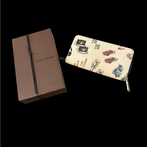 Louis Vuitton Multicolor Graphic Zipper Wallet Authentic MI1105