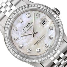 Rolex Datejust 1603 36mm White MOP Dial 18K G...
