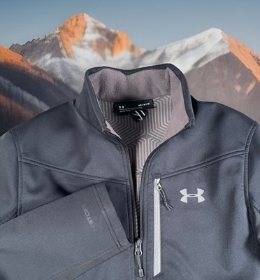 Under Armour Mens Coldgear Infrared Sheild Jacket Men M XStorm Full Zip/Pockets