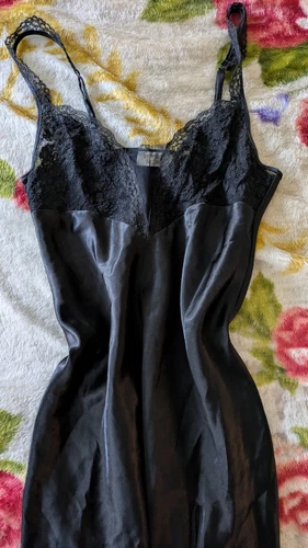 UNDERCOVER Camicia da notte media vintage Victoria etichetta oro lunghezza pavimento