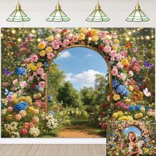 7x5FT Spring Backdrop Garden Landscape Scenery Photography Background Banner