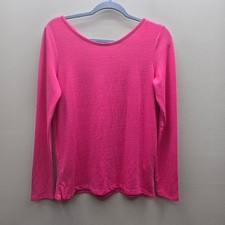 Gap NWT Long-Sleeve Boat Neck T-Shirt Top Pullover Long Sleeves Pink Size Small
