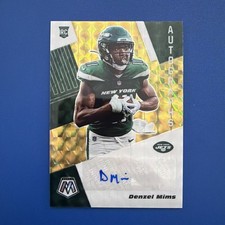 2020 PANINI MOSAIC - ROOKIE AUTOGRAPHS DENZEL MIMS #RA25 GOLD PRIZM 01/10