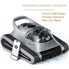 Pool Vacuum for Inground Pools Cordless Robotic Pool Cleaner APP Control 180Min