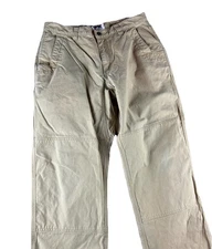 Mountain Khaki Pants Mens Beige Double Knee Canvas Classic Workwear 32x31