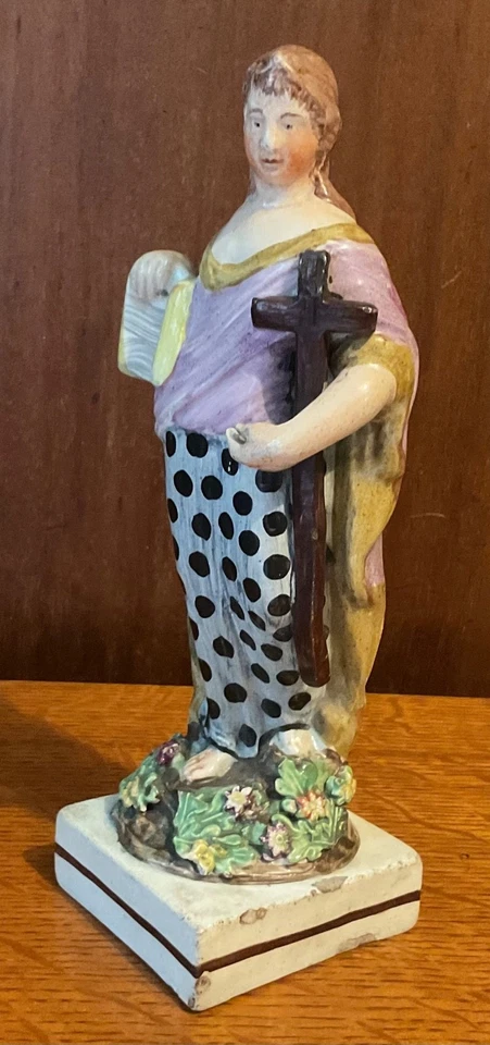 Circa 1820 Staffordshire Pottery Pearlware Figure 'Faith" - Image 2 of 4