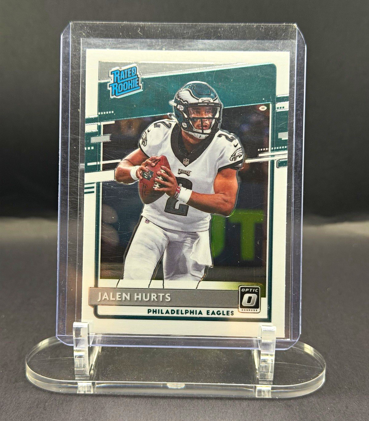 Jalen Hurts #164 2020 Donruss Optic Football Rated Rookies Autographs Parallels