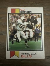 Topps 1973 O.J. Simpson #500 Buffalo Bills Football Card Base Set