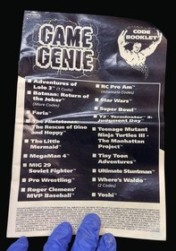 Nintendo Game Genie Video Game Enhancer Bundle * Cheats * Codes * NES *  R01 AB