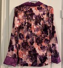 By Anthropologie Floral Satin Double Breasted Sleep Top -Size XS — photo 3