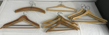 13 vintage Wood Clothes Hangers Mixed Style most with Pants Bar Lot