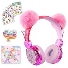 Unicorn Wireless Headphones for Kids,Cat Ear Bluetooth 5.0 Over Ear headphone...