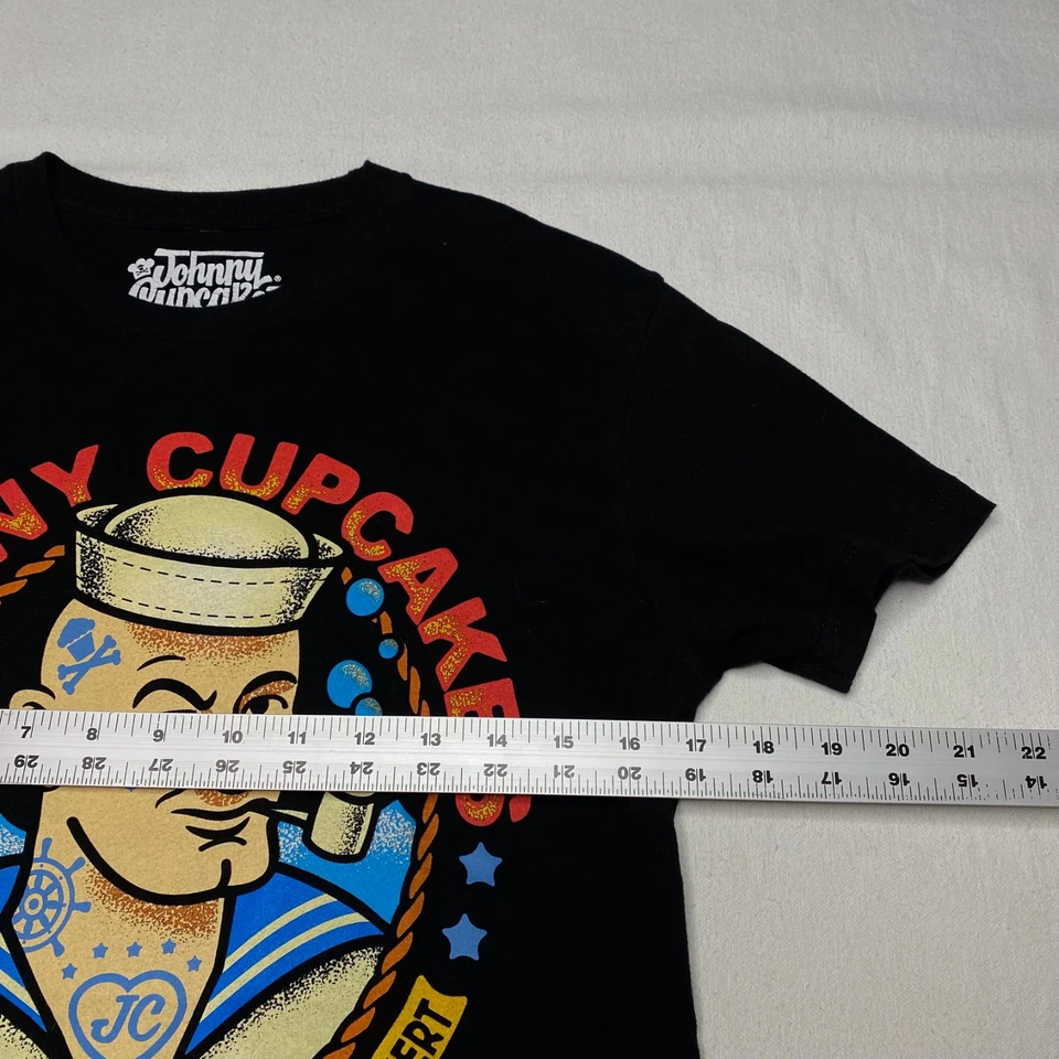 Camiseta Johnny Cupcakes Para Hombre Talla XS Negra Manga Corta Crew Popeye the Sailor Man Foto 3 de 4