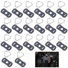 Camera Strap Split Ring, 20Pcs Stainless Steel Triangle Lug Ring with Cap Blue
