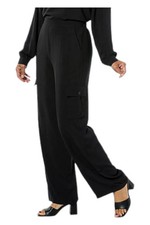 G by Giuliana Women's Pull-On Cargo Trouser Pant Black