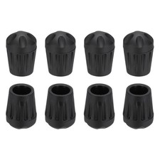 Camping Chair Legs Cap, Chair Foot Cover Leg Pads 0.55" & 8Pcs & Black