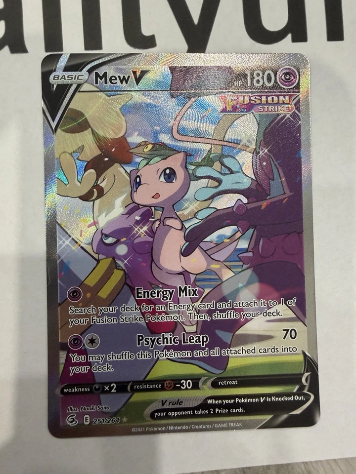 Mew V (Alternate Full Art) 251/264 Swsh08: Fusion Strike Holo - Image 2 of 4