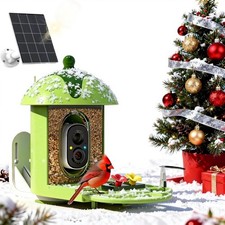 "Smart Hummingbird Feeder with Camera Solar Powered,AI Identify Bird Species,A..