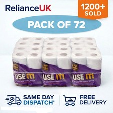 72x Rolls Kitchen Paper Towel 2ply Embossed Kitchen Roll White Absorbent Hand