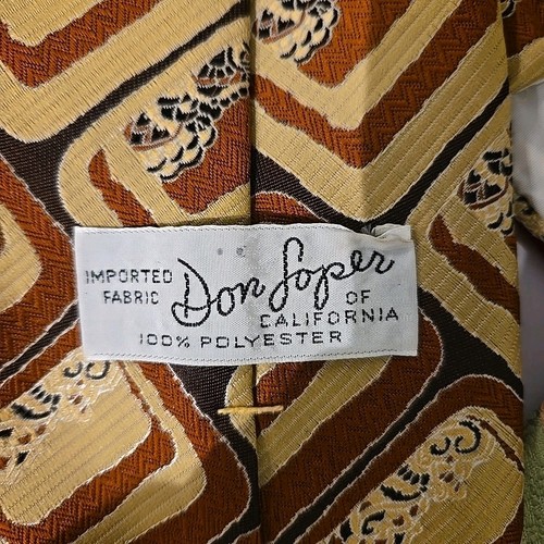 Vtg Don Loper & Superba 70s Kipper Style Fat Ties (Lot of 2)   Polyester 4.5 In. - Picture 5 of 6