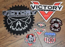 6 pc Victory Motorcycles Embroidered Patches & Lone Wolf