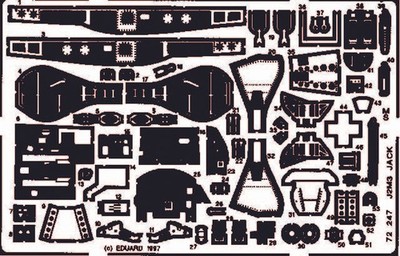 Eduard Accessories 72247 - 1:72 J2M3 Jack/Raiden - Ätzsatz - Neu