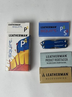 New Old Stock NOS Leatherman Squirt P4 Multi-Tool Blue NIB Free Shipping