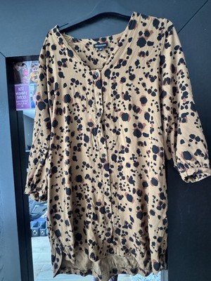 Whistles leopard Dress Size S M 10 12 Cocoon Shift Animal RRP 99 Pockets
