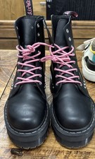 Dr Martens X Trash And Vaudeville Platform Boots Studded Spiked Pink Lace Uk 7