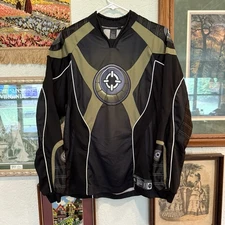 Vintage 90s Smart Parts Paintball Black And Gold Sports Jersey Size Small