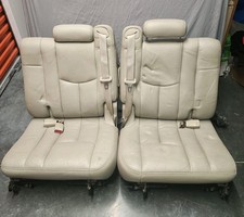99-06 Chevy Tahoe Gmc Yukon Cadillac Escalade Third 3rd Row Seats Beige Leather