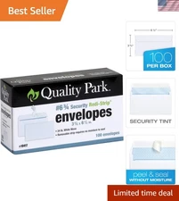 Secure Self-Seal Envelopes with Tint 3-5/8" x 6-1/2" - 100 Pack for Businesses