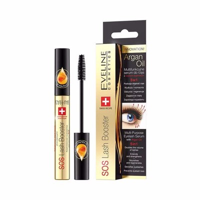Eveline SOS Lash Booster 5 in 1 Mehrzweck Arganöl Wimpernserum 10ml