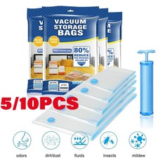 10 x Jumbo Vacuum Storage Bags w/ Pump Beddin...