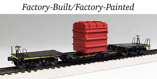 Coche plano de gran capacidad a escala HOm/HOn3-1/2 World Craft JNR Shiki-550 con carga - Imagen 1 de 12