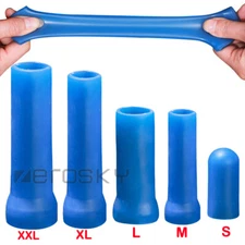 5 Size Silicone Glans Sleeve Penis Protector Enlargement Stretcher Enlarger Pump