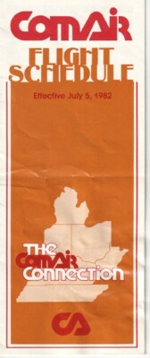 Comair timetable 1982/07/05