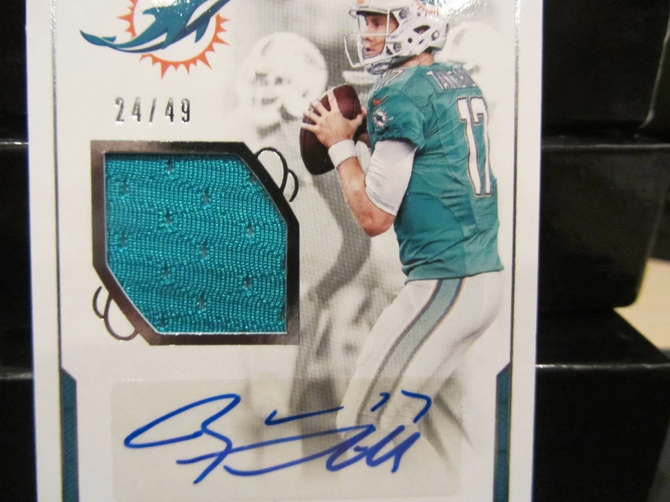 National Treasures Autograph Jersey Dolphins Ryan Tannehill  24/49  2016 - Image 3 of 4