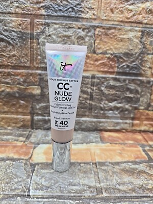 It Cosmetics CC+ Nude Glow Skin Tint SPF40, MEDIUM, 1.08 fl 
